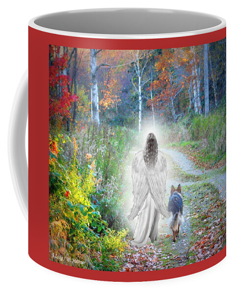 German Shepherd Coffee Mug featuring the photograph Come Walk With Me by Sue Long