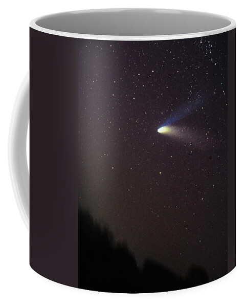 Hale-bopp Coffee Mug featuring the photograph Comet Hale-Bopp on 4-5-97 by Alan Vance Ley
