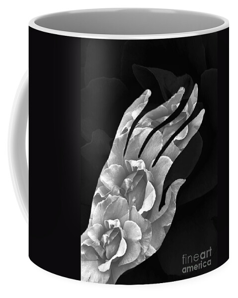 Surrealism Coffee Mug featuring the digital art Comfort B W by Fei A