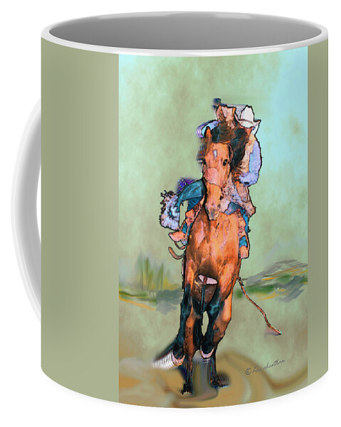 Cowboy Coffee Mug featuring the digital art Comin' Atcha by Kae Cheatham