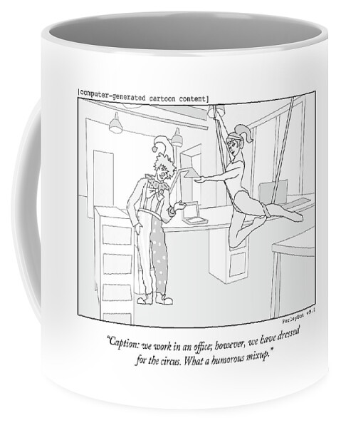 Computer-generated Cartoon Content  -  Two Circus Coffee Mug
