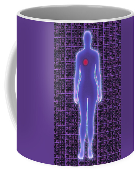Circulatory System Coffee Mug featuring the photograph Computer Generated Image Of A Woman by Robert S. Winter