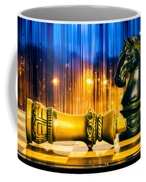 Chess Coffee Mug featuring the photograph Condescending Knight by Bob Orsillo