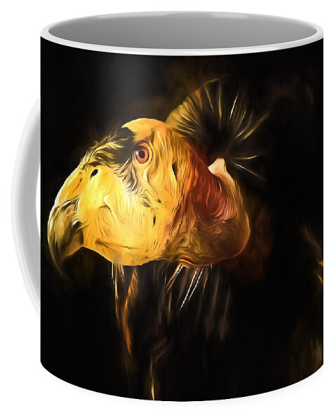 Vulture Art Coffee Mug featuring the photograph Condor Americana - Don't Mess Around With Me by Georgiana Romanovna
