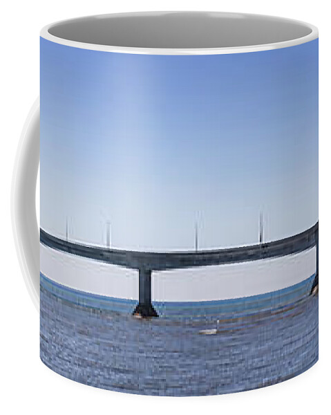 Bridge Coffee Mug featuring the photograph Confederation Bridge panorama 3 by Elena Elisseeva