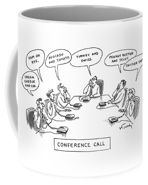 Conference Call Coffee Mug by Mike Twohy - Conde Nast