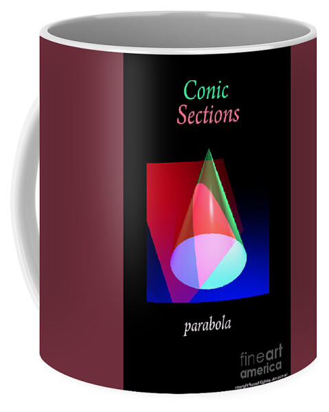 Circle Coffee Mug featuring the digital art Conic Sections Parabola Poster by Russell Kightley