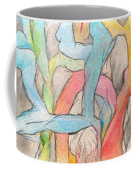 Abstract Coffee Mug featuring the pastel Connectivity by George D Gordon III