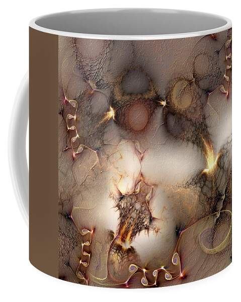 Abstract Coffee Mug featuring the digital art Controversy by Casey Kotas