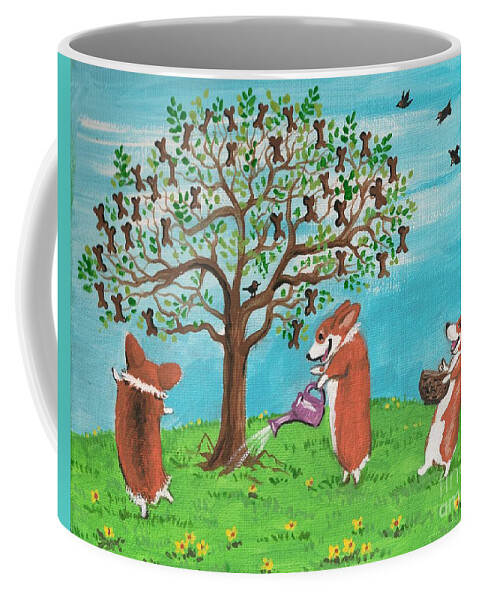 Painting Coffee Mug featuring the painting Cookie Tree by Margaryta Yermolayeva
