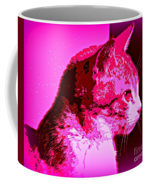 Cat Canvas Coffee Mug featuring the photograph Cool Cat by Clare Bevan