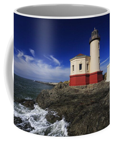 Bandon Coffee Mug featuring the photograph Coquille River Lighthouse 3 by Mark Kiver