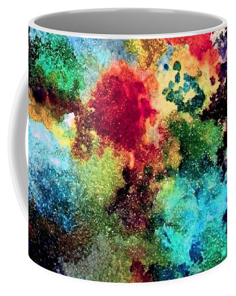 Coral Reef Coffee Mug featuring the painting Coral Reef Impression 11 by Hazel Holland