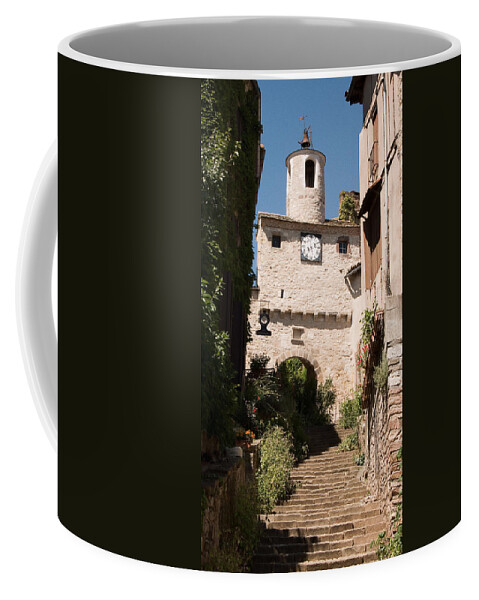 Cordes Sur Ciel Coffee Mug featuring the photograph Cordes Sur Ciel Clock Gate Tarn by Weston Westmoreland