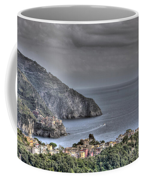 Europe Coffee Mug featuring the photograph Corniglia and Manarola by the Sea by Matt Swinden