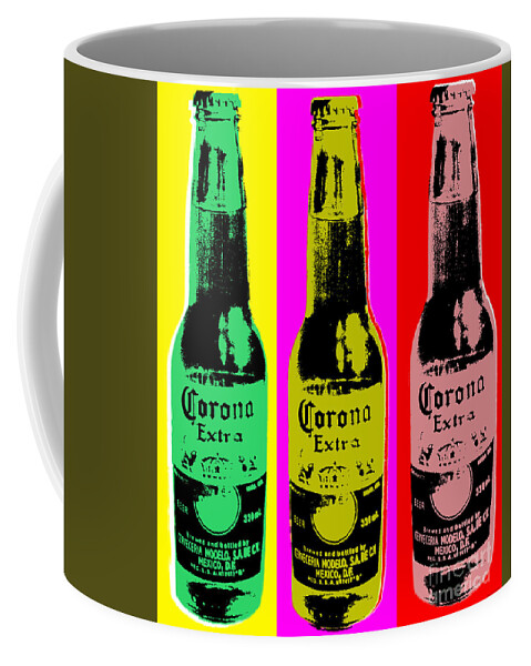Corona Coffee Mug featuring the digital art Corona beer by Jean luc Comperat