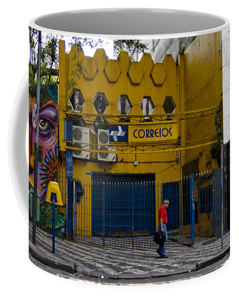 Correios Coffee Mug featuring the photograph Correios - Sao Paulo by Julie Niemela