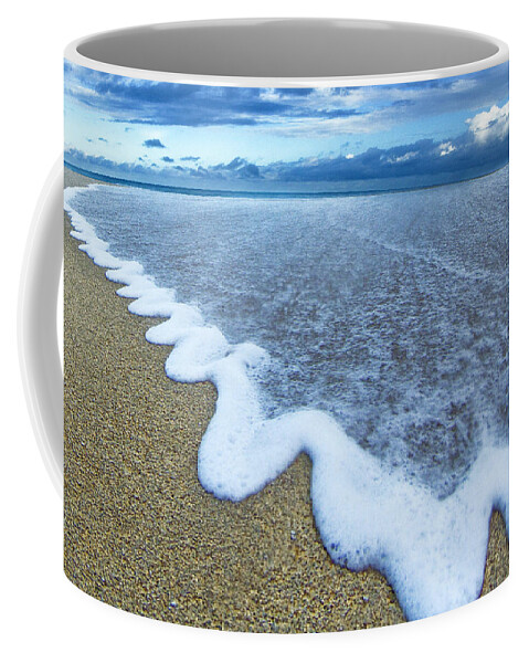 Foam Wave Coffee Mug featuring the photograph Corrugated Foam by Sean Davey