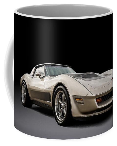 Classic Coffee Mug featuring the digital art Corvette C3 by Douglas Pittman
