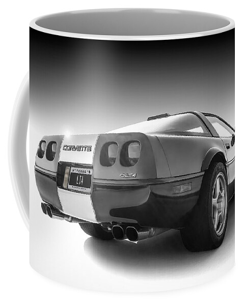 Chevrolet Coffee Mug featuring the digital art Corvette C4 by Douglas Pittman