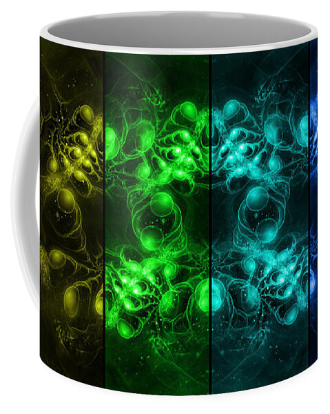 Corporate Coffee Mug featuring the digital art Cosmic Alien Eyes Pride by Shawn Dall