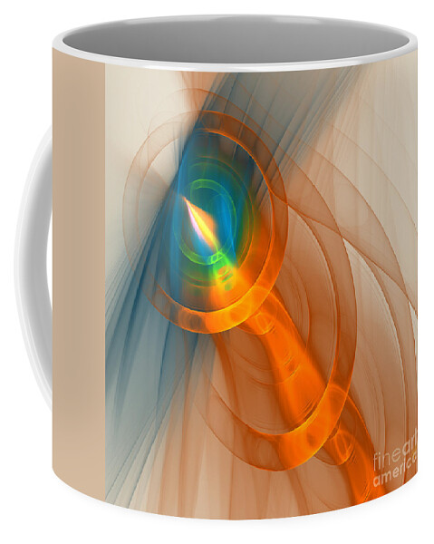 Fractal Coffee Mug featuring the digital art Cosmic Candle by Victoria Harrington