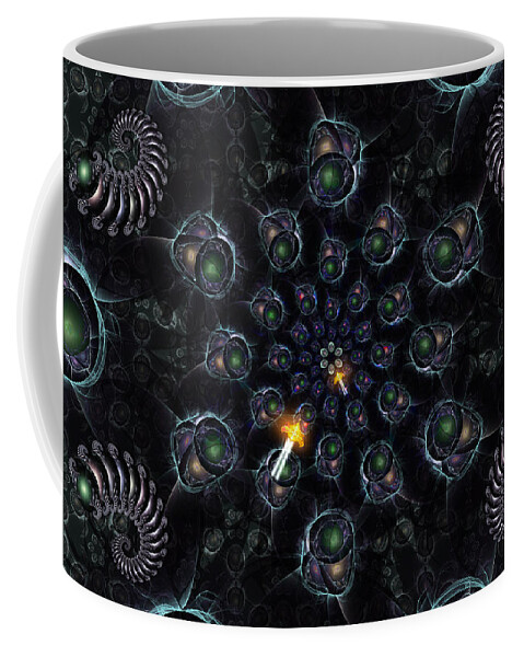 Corporate Coffee Mug featuring the digital art Cosmic Embryos by Shawn Dall