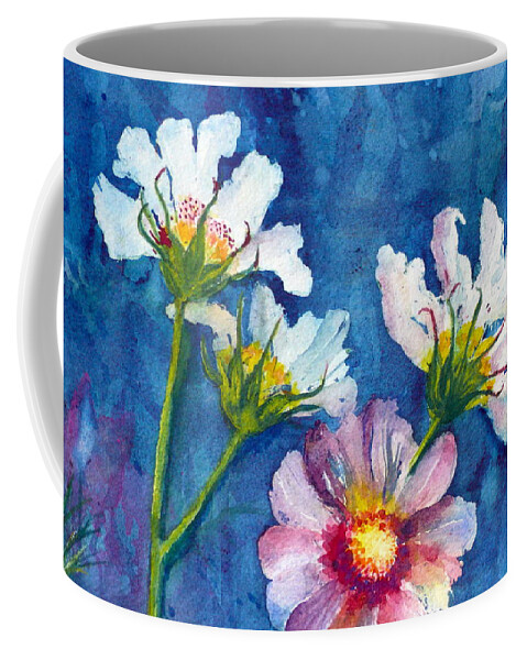 Cosmos Coffee Mug featuring the painting Cosmos detail I by Anna Ruzsan