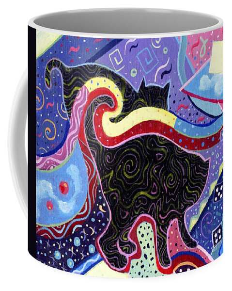 Figurative Abstraction Coffee Mug featuring the painting Countless Ways to Play by Helena Tiainen