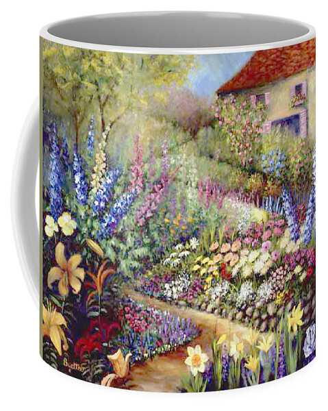 Garden Coffee Mug featuring the painting Country Walk by Lynn Buettner