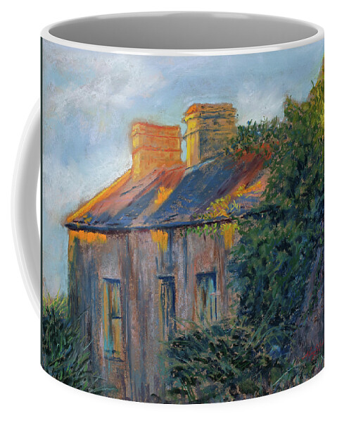 Irish Cottage Coffee Mug featuring the painting County Clare Late Afternoon by Mary Benke