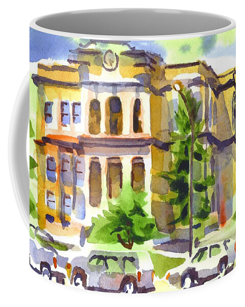 County Courthouse Coffee Mug featuring the painting County Courthouse by Kip DeVore