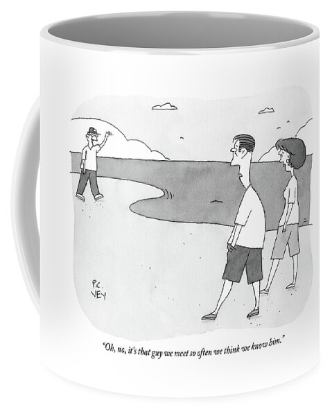 Couple Walking On Beach Coffee Mug