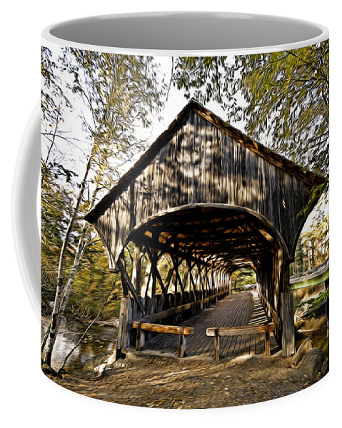 New England Coffee Mug featuring the photograph Covered Bridge by Bill Howard