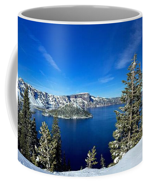 Photography Coffee Mug featuring the photograph Crater Lake in Winter by Sean Griffin