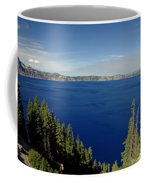 Oregon Coffee Mug featuring the photograph Crater Lake Rim by Donna Blackhall