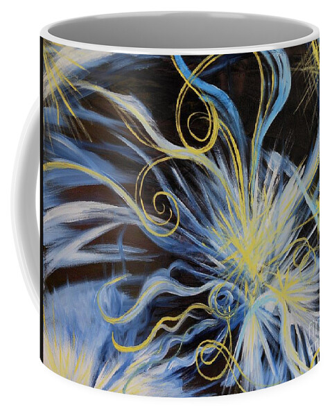 Creation First Day Coffee Mug featuring the painting Creation First Day Light by Caroline Street