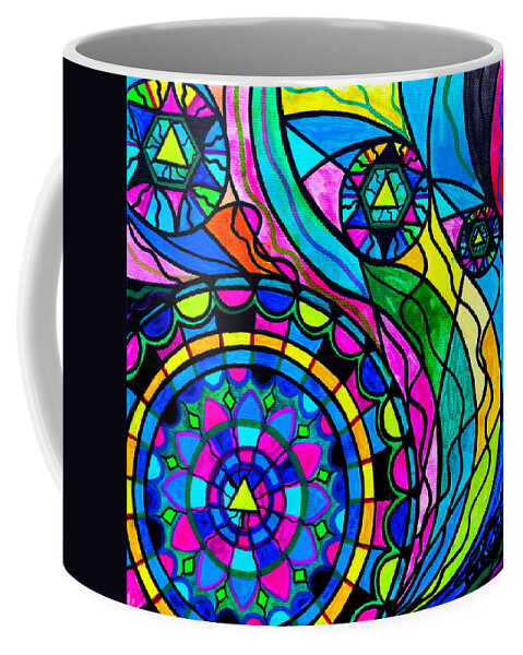 Vibration Coffee Mug featuring the painting Creative Progress by Teal Eye Print Store