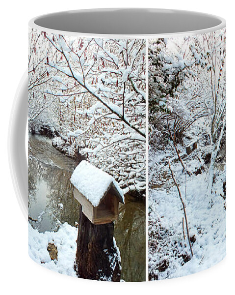 Stereo Coffee Mug featuring the photograph Creekside Snow in Stereo by Duane McCullough