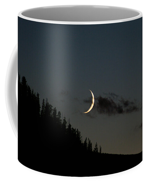 Rocky Mountains Coffee Mug featuring the photograph Crescent Silhouette by Jeremy Rhoades