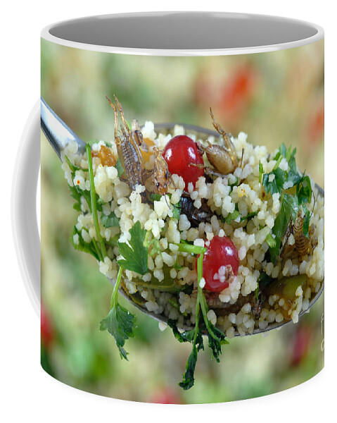 Insect Coffee Mug featuring the photograph Cricket Couscous by Emilio Scoti