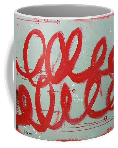 Abstract Coffee Mug featuring the painting Crime Of The Century by GH FiLben