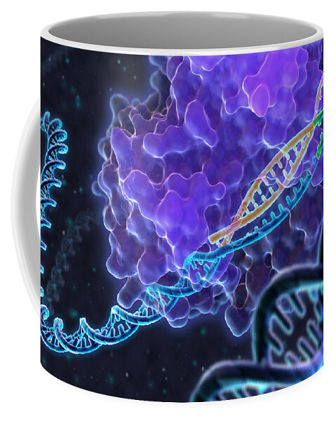 Illustration Coffee Mug featuring the photograph Crispr Genome Editing, Illustration by Evan Oto