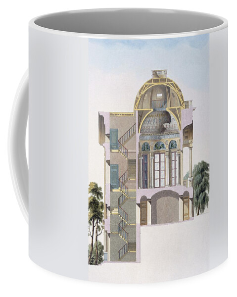 Pavilion D'hingene Coffee Mug featuring the drawing Cross Section Of The Pavilion by Pierre Jacques Goetghebuer