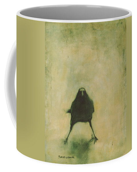 Crow Coffee Mug featuring the painting Crow 6 by David Ladmore