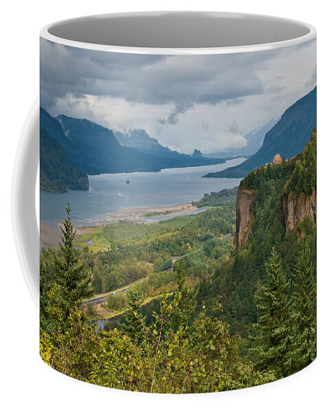 Beauty In Nature Coffee Mug featuring the photograph Crown Point in the Columbia Gorge by Jeff Goulden