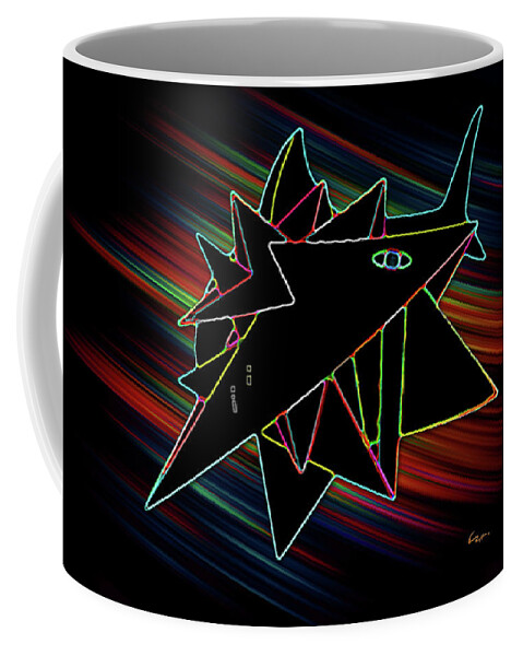 Crystal Coffee Mug featuring the drawing Crystal White by Carl Hunter
