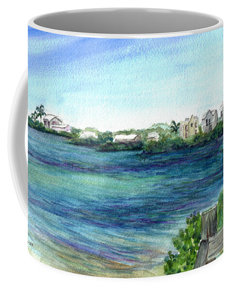 Cudjoe Bay Coffee Mug featuring the painting Cudjoe Bay 2 by Clara Sue Beym