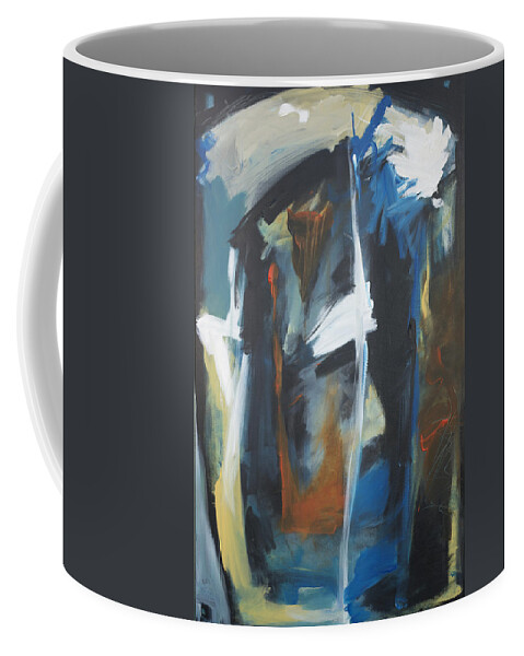 Abstract Coffee Mug featuring the painting Cultural Project #2 by Tim Nyberg