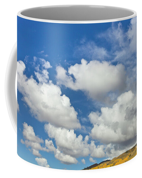 00559138 Coffee Mug featuring the photograph Cumulus Clouds And Aspens by Yva Momatiuk John Eastcott